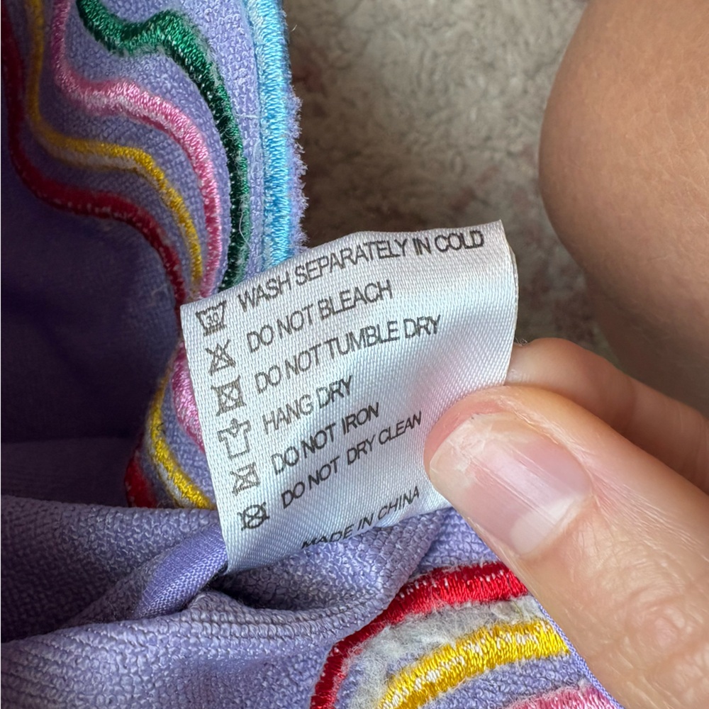 Lola + The Boys Lavender Shorts with Rainbow Trim - Picture 8 of 8